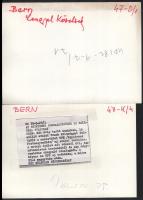 cca 1970-1980 Bern, Svájc, 5 db sajtófotó, a hátoldalon feliratozva, 18x13 cm