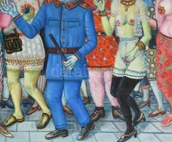 Galambos Tamás (1939 - ): Türelmi zóna. Olaj, vászon, jelzett, keretben 40x50 cm