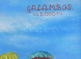 Galambos Tamás (1939 - ): Türelmi zóna. Olaj, vászon, jelzett, keretben 40x50 cm