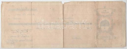 1929-1932. 3xklf kitöltött váltó, okmánybélyegekkel T:F papírhiány