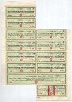 1922-1924. Vegyes elismervény és részvényszelvény tétel, közte 1924. "Magyar Nemzeti Bank"...