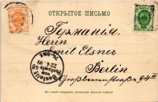 1899 (Vorläufer) Rostov-on-Don, cathedral, street view, monument. Art Nouveau, floral, litho with co...