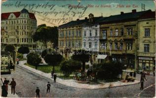 1916 Przemysl, Plac na bramie / square, shops, market (EB)