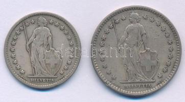 Svájc 1912. 1Fr Ag + 1921. 2Fr Ag T:VF patina
Switzerland 1912. 1 Franc Ag + 1921. 2 Franc Ag C:VF ...