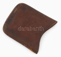 Angol ezüst (Ag) és bőr cigarettatárca, jelzett, nettó 62g