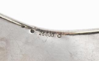 Angol ezüst (Ag) és bőr cigarettatárca, jelzett, nettó 62g