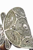 Filigrán ezüst (Ag) cukorfogó, jelzett, 37g