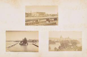 cca 1890-1900 Stockholm látképei, 5 db: Stockholm létképe a királyi palotával. Gamla Stan, az óváros...