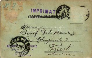 1899 (Vorläufer) Bucharest, Bukarest, Bucuresti, Bucuresci; Theatrul National, Cismigiu, Primaria / ...