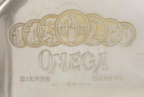 Omega ezüst (Ag) tokos zsebóra, sérült számlappal, működik, bruttó 75g