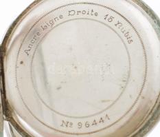 Ezüst (Ag) tokos zsebóra, sérült, javításra szorul, bruttó 90g