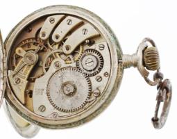 Ezüst (Ag) tokos zsebóra, sérült, javításra szorul, bruttó 90g