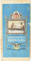 cca 1930-1940 Vízi sporttérképek 9.: Győri (Mosoni) Dunaág térképe, 1:25000, M. Kir. Állami Térképés...