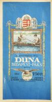 cca 1930-1940 A Duna Budapest-Paks (116 km) szakaszának térképe. Vízisporttérképek 12. sz. Bp., M. K...