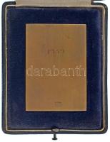 Madarassy Walter (1909-1994) ~1933. "Magyar Turista Szövetség" Br emlékplakett, hátoldalán...