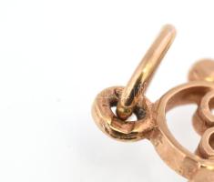 Arany (Au) 14K kulcs medál, jelzett, 3,5×1,5 cm, nettó: 1,9 g