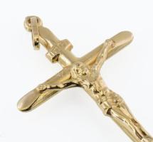 Arany (Au) 14K korpuszos kereszt medál, jelzett, 4,3×2,6 cm, nettó: 2,3 g