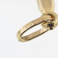 Arany (Au) 14K korpuszos kereszt medál, jelzett, 4,3×2,6 cm, nettó: 2,3 g