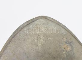 Szecessziós Kayser Zinn ón mécses. Jelzett 25 cm