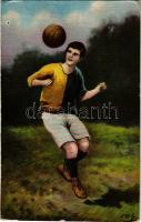 1909 Football player. Arno-Arthchrom Serie 4064. (kis szakadás / small tear)