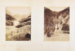 cca 1890-1900 Skandináv látképek és életképek a XIX. század végéről, 4 db fotó: lapp (számi) etnográ...