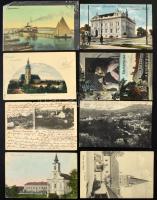 Kb. 500 db főleg RÉGI történelmi magyar város képeslap dobozban, érdekes anyag! / Cca. 500 mostly pr...