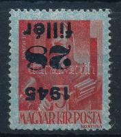 1945 Kisegítő IV. 28/5f fordított felülnyomattal. Certificate: Glatz (20.000)