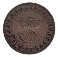 Német Államok / Jülich-Berg Hercegség 1786PR 1/4s Cu T:VF a 4-es az 1/4-ből lekopott, karc
German S...