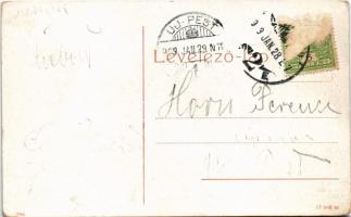 1909 Nagyvárad, Oradea; Körös part, zsinagóga. (W. L. ?) 966. / Cris riverside, synagogue