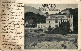 1909 Abbazia, Opatija; Villa Melanie, Pension Szabados (fl)