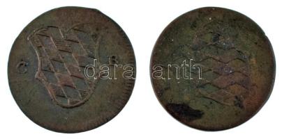Német Államok / Bajorország 1796CB + 1804. 2pf (2xklf) Cu "Károly Tivadar" T:VF,F
German ...