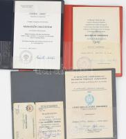 1975-1989 3 db kitüntetés adományozó oklevél (A Haza Szolgálatáért Érdemérem, Honvédelmi Érdemérem, ...