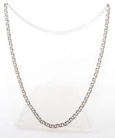 Ezüst(Ag) pálcikás nyaklánc, jelzett, h: 51 cm, nettó: 8 g