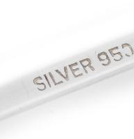 Ezüst(Ag) 6 db japán zománcfestésű olimpiai kanál, jelzett, h: 11,3 cm, bruttó: 77,7 g