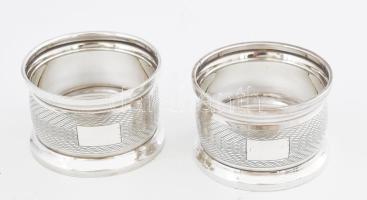 Ezüst(Ag) 2 db cizellált díszítésű szalvétagyűrű, jelzett, d: 4,6 cm, nettó: 21,1 g