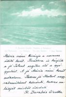 1936 Balaton, Napfény a Balatonon. R. Barabás Gizella alkotása és saját levele Kézdi-Kovács László festőművésznek (fa)