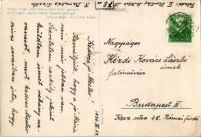 1936 Balaton, Napfény a Balatonon. R. Barabás Gizella alkotása és saját levele Kézdi-Kovács László f...