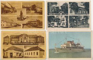 21 db modern magyar város képeslap az 50-es évekből / 21 modern Hungarian town-view postcards from the 50's