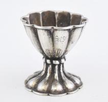 Ezüst(Ag) tojástartó, jelzett, m: 4,5 cm, nettó: 23,7 g