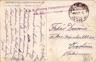 1917 Huculka w drodze s: S. Obst (fl) + "K.u.k. schweres Feldartillerieregiment Nr. 36. Haubitz...
