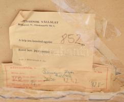 Felsmann Tamás (1956-): Erdőrészlet. Pasztell, papír, jelzett, üvegezett keretben. 30x40 cm Képcsarn...