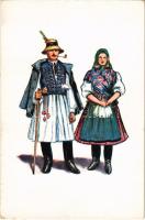 Magyar házaspár, Szilágyság. Ifj. Pataki Mihály kiadása / Hungarian folklore from Salaj, Transylvania s: Csikós Tóth András (EK)