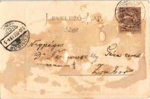 1900 Debrecen, Debreczeni parasztok, Népviselet Magyarországról, magyar folklór. Kézzel festve (Rb)