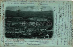 1915 Ljubljana, Laibach; vom Schlossberg. / night (EK)