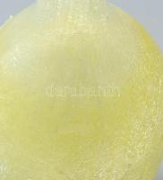 Uránüveg kraklé váza. Karcag berekfüdői kraklé üveg. Hibátlan 26 cm