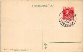 Siófok, Gőzhajó kikötő + "MAGYAR KÖZTÁRSASÁG 1918. november 16. Budapest" So. Stpl. (EK)