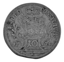 Német Államok / Bajorország 1774. 10kr Ag "III. Miksa József" (3,75g) T:VF, patina, lapkav...