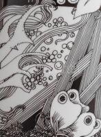 Hollóházi Szász Endre által tervezett mintával díszített porcelán váza. Matricás, jelzett, hibátlan ...