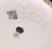 Hollóházi Szász Endre által tervezett mintával díszített porcelán váza. Matricás, jelzett, hibátlan ...