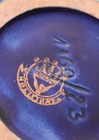 Hollóházi antik kerámia váza. Kézzel festett, jelzett, kopott 24 cm